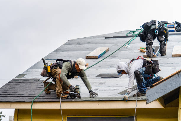 Professional Gutter Installation technician working in Tekoa, WA
